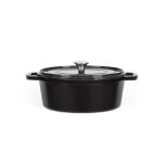 Cocotte ovale en fonte noir Cocotte ovale en fonte noir