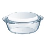 Cocotte ronde 21 x 18 cm transparent en verre Cocotte ronde 21 x 18 cm transparent en verre