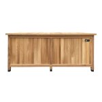 Coffre de jardin en bois brun 62x160x70cm Coffre de jardin en bois brun 62x160x70cm