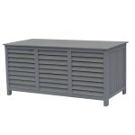 Coffre de jardin en gris 130 x 64 x 60 cm
