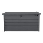 Coffre de jardin en mtal anthracite 132 x 60 x 62 cm, 400 l