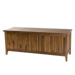 Coffre de jardin piscine en teck huil 165x55cm
