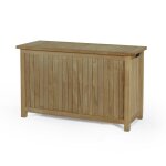 Coffre de jardin en teck massif l 120 cm