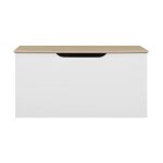 Coffre � jouet en bois massif pin naturel blanc