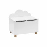 Coffre  jouets enfant blanc et marron