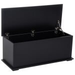 Coffre de rangement 100l panneaux particules noir Coffre de rangement 100l panneaux particules noir