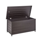 Coffre de rangement 123 cm 60 cm marron fonc�