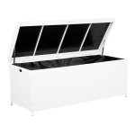 Coffre de rangement 158 cm 63 cm blanc