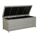 Coffre de rangement 158 cm 63 cm gris