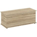 Coffre rangement couvercle rabattable panneaux de particules naturel Coffre rangement couvercle rabattable panneaux de particules naturel