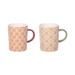 Coffret de 2 mugs 25 cl multicolores en grs