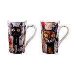 Coffret de 2 mugs 50 cl multicolores en porcelaine Coffret de 2 mugs 50 cl multicolores en porcelaine