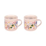 Coffret de 2 tisanires 40 cl multicolores en porcelaine