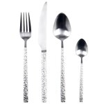 Coffret 24 couverts en acier argent