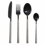 Coffret 24 couverts en inox noir mat baden