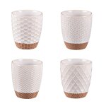 Coffret de 4 gobelets 20 cl beige en porcelaine