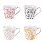 Coffret de 4 tasses 18 cl multicolores en grs