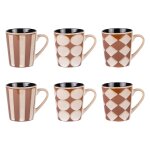 Coffret de 6 tasses 18 cl multicolores en grs