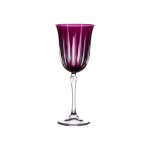 Coffret de 6 verres  pied 28 cl violet en cristallin
