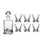 Coffret carafe avec 6 verres transparents