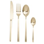 Coffret couverts (x24) en acier dor