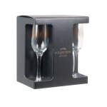 Coffret fltes  champagne (x6) en verre transparent et dor