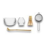 Coffret  matcha 5 pices en bambou et verre