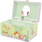 Coffret musical sirène et coquillage en carton vert 17, 5x12x10 cm Coffret musical sirène et coquillage en carton vert 17, 5x12x10 cm