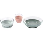 Coffret repas en verre duralex eucalyptus (3 pices)