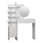Coiffeuse 10 étagères 1 porte - h151 cm - blanc Coiffeuse 10 étagères 1 porte - h151 cm - blanc