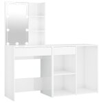 Coiffeuse design contemporaine � bois blanche 60 x 40 x 140 cm