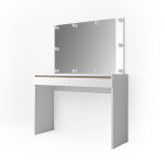 Coiffeuse avec clairage led, blanc 120 x 83cm