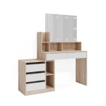 Coiffeuse avec clairage led, blanc / sonoma 139. 8 x 115cm