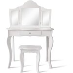 Coiffeuse enfant et miroir amovible blanc 70 * 35 * 105 cm