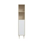 Colonne 1 porte 2 niches h150 cm - blanc