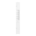 Colonne avec 1 tiroir, 2 portes et 5 compartiments effet bois blanc Colonne avec 1 tiroir, 2 portes et 5 compartiments effet bois blanc