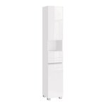 Colonne de salle de bain 2 portes et 1 tiroir h170 cm - blanc