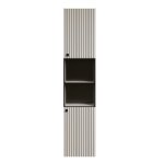 Colonne de salle de bain rainurée h186 cm - gris et noir Colonne de salle de bain rainurée h186 cm - gris et noir