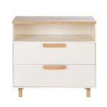 Commode 1 niche 2 tiroirs blanc crme