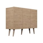 Commode 3 portes stratifis beige