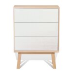 Commode 3 tiroirs de 90 cm de large, en frne