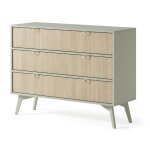 Commode avec 3 tiroirs en bois lamell 106x80 cm