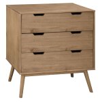 Commode 3 tiroirs, fabriqu en bois de pin massif
