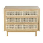 Commode 3 tiroirs cannage en rotin l100