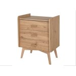 Commode 3 tiroirs en chêne vintage - larg. 71 cm Commode 3 tiroirs en chêne vintage - larg. 71 cm