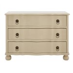 Commode 3 tiroirs en pin massif ardoise et vert
