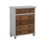 Commode avec 4 grands tiroirs et 2 petits tiroirs en effet pin Commode avec 4 grands tiroirs et 2 petits tiroirs en effet pin