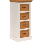 Commode avec 4 tiroirs en pin blanc