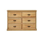 Commode 6 tiroirs en bois massif
