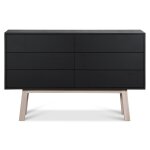 Commode 6 tiroirs en chne, 150 cm